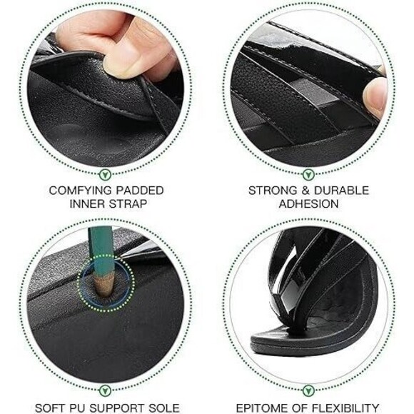 MEGNYA Comfortable Flip Flops for Women, Arch Support Walking Sandals Outdoor 9 - Picture 4 of 6